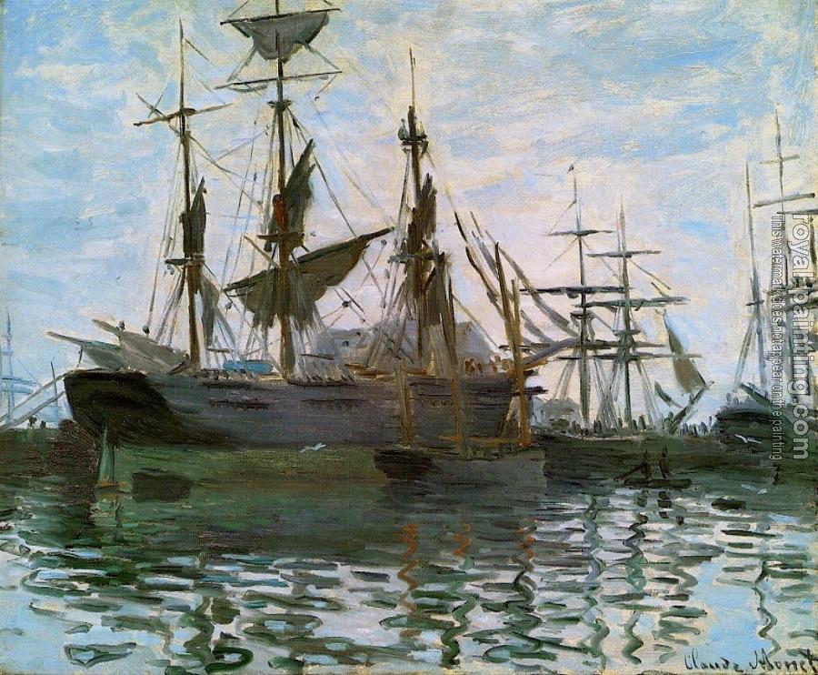 Claude Oscar Monet : Ships in Harbor